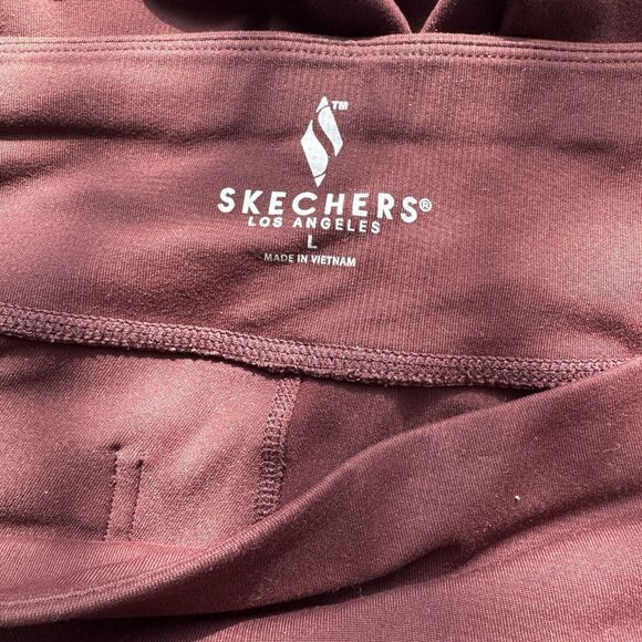 Skechers Women's GOFLEX GoWalk Pants with Pockets Solid Winetasting Size Large - Picture 3 of 4